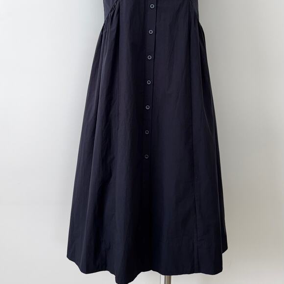 MAYE Corinne Shirt Dress Midi Button-Down in French Navy S NWOT - Picture 4 of 12